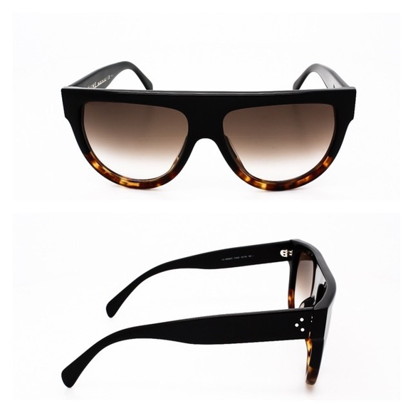 Celine Shadow Sunglasses CL41026/S Black Tortoise - Picture 4 of 8